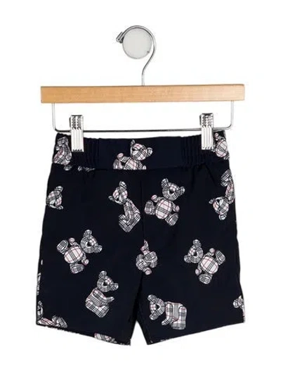 Pre-owned Burberry Babies' Printed Shorts In Blue