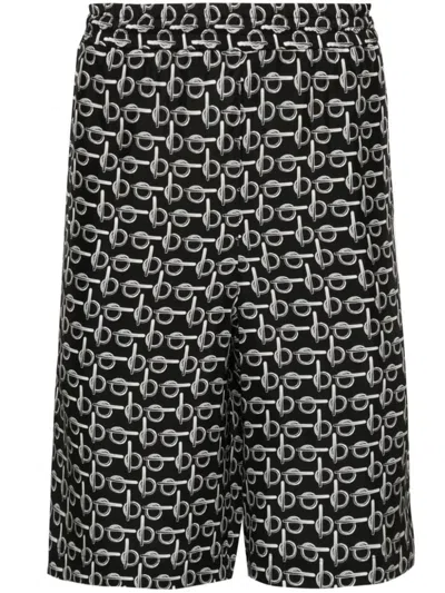 BURBERRY BURBERRY PRINTED SILK BERMUDA SHORTS