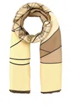 Burberry Silk Foulard With Geometric Pattern And Soft Texture
