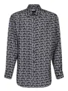 Burberry Long Sleeve Shirt With All-over Monogram Print