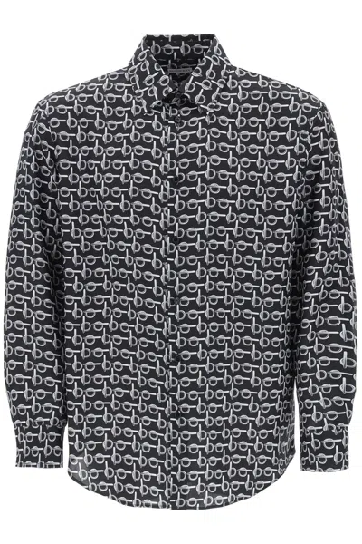 Burberry Printed Silk Oversize Shirt In Multi