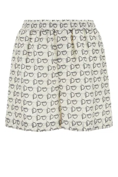 BURBERRY PRINTED SILK SHORTS