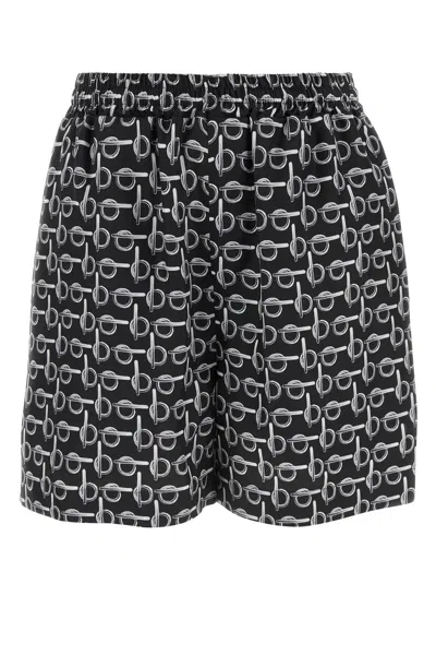 BURBERRY PRINTED SILK SHORTS
