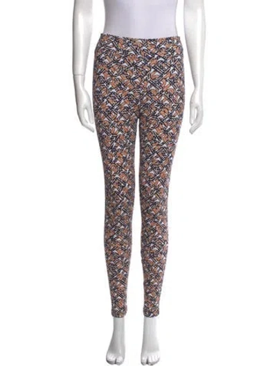 Pre-owned Burberry Printed Skinny Leg Pants In Neutral