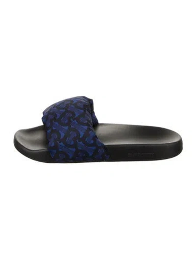 Pre-owned Burberry Printed Slides W/ Tags In Multi