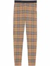 Burberry Printed Stretch Nylon Leggings In Brown