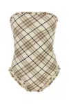 Burberry Women Printed Stretch Nylon Swimsuit In Multi