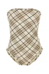 Burberry Women Printed Stretch Nylon Swimsuit In Multi