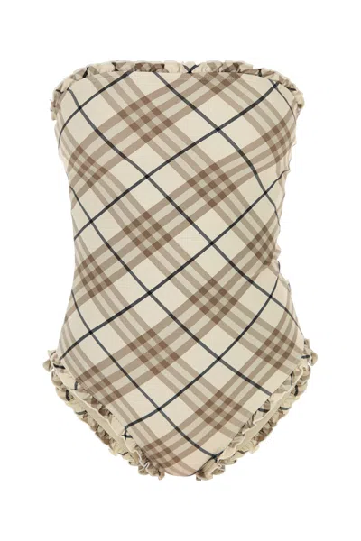 Burberry Women Printed Stretch Nylon Swimsuit In Multi