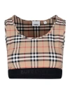 Burberry Printed Stretch Nylon Top In Brown