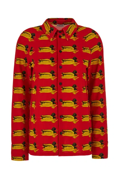 BURBERRY PRINTED STRETCH VISCOSE SHIRT