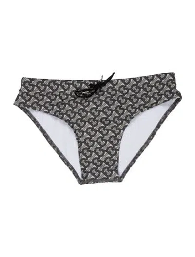 Pre-owned Burberry Printed Swim Briefs W/ Tags In Gray