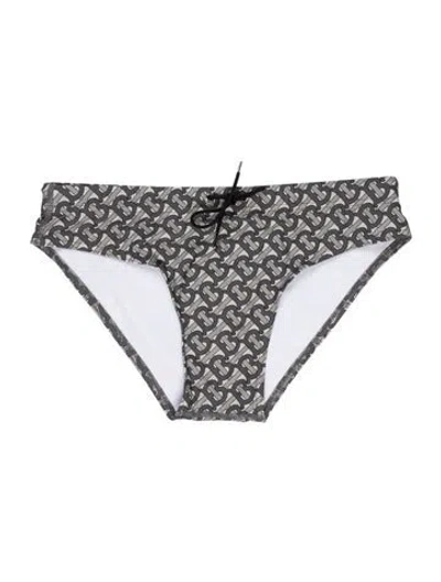 Pre-owned Burberry Printed Swim Briefs W/ Tags In Gray