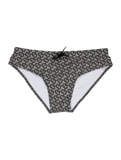 Pre-owned Burberry Printed Swim Briefs W/ Tags In Green