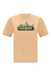 Burberry Vibrant Floral Print Cotton T-shirt In Neutral