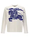 Burberry Crew Neck Graphic Print Long Sleeves Top