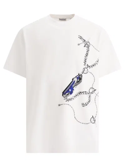 Burberry Printed T-shirt For Men In White