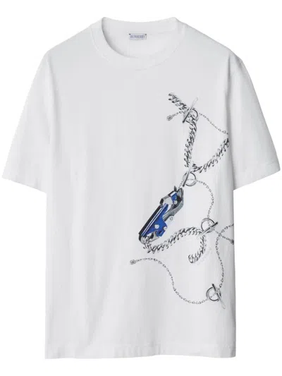 Burberry Printed T-shirt In White