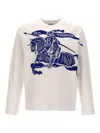 Burberry Crew Neck Graphic Print Long Sleeves Top In White