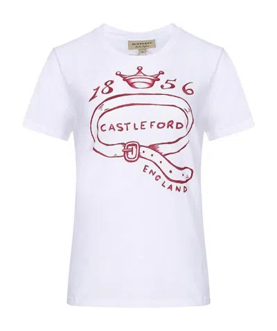 Burberry Printed T-shirt In White
