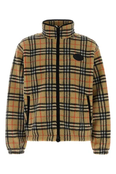 Burberry Printed Teddy Jacket In Brown