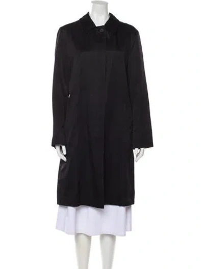 Pre-owned Burberry Printed Trench Coat In Black