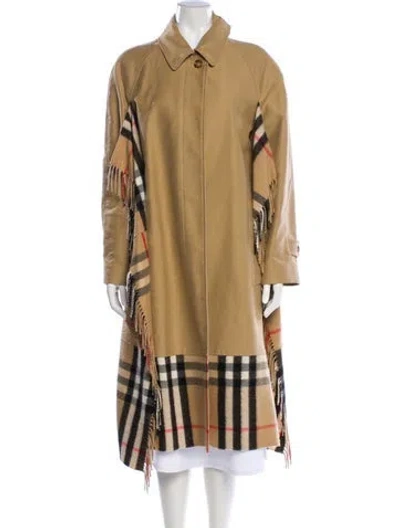 Pre-owned Burberry Printed Trench Coat In Neutral