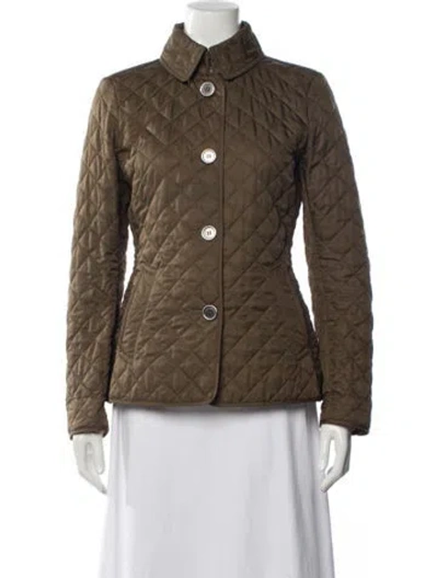Pre-owned Burberry Printed Utility Jacket In Brown