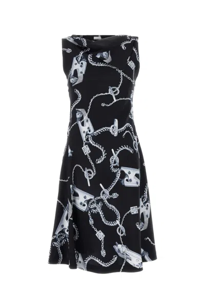 BURBERRY PRINTED VISCOSE DRESS