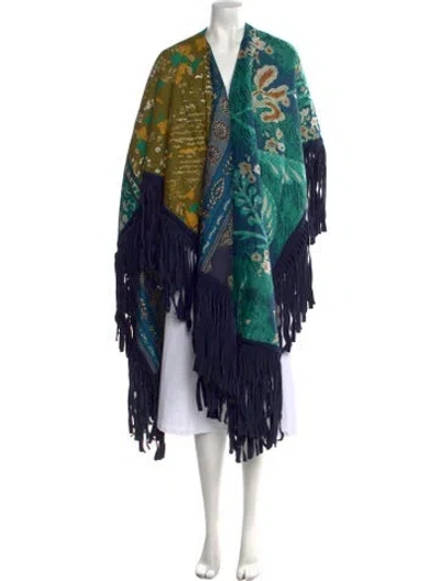 Pre-owned Burberry Printed V-neck Sweater In Multi