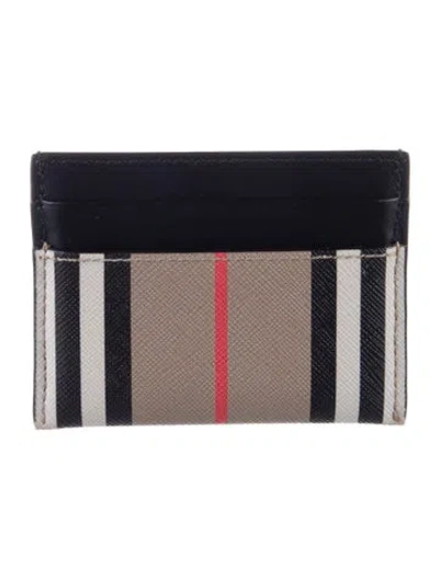 Pre-owned Burberry Printed Wallet In Black