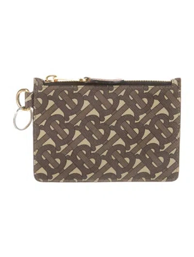 Pre-owned Burberry Printed Wallet In Neutral
