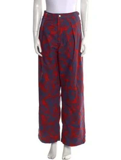 Pre-owned Burberry Printed Wide Leg Pants W/ Tags In Multi