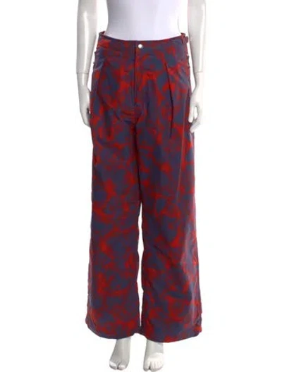 Pre-owned Burberry Printed Wide Leg Pants W/ Tags In Multi