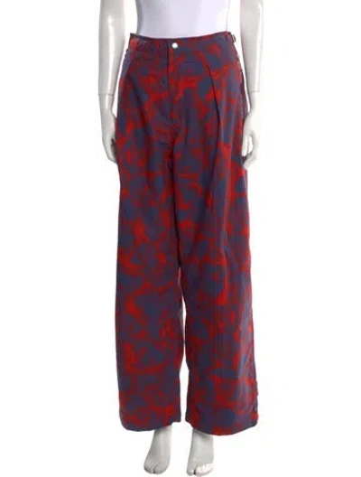 Pre-owned Burberry Printed Wide Leg Pants W/ Tags In Multi