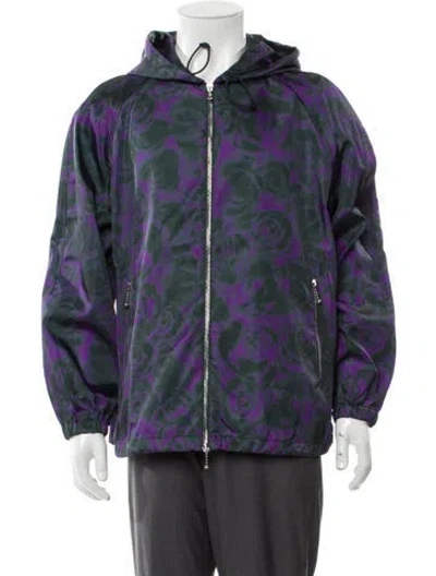 Pre-owned Burberry Printed Windbreaker In Purple