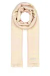 Burberry Striped Print Wool Blend Scarf