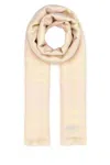 Burberry Striped Print Wool Blend Scarf