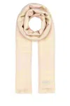 Burberry Striped Print Wool Blend Scarf
