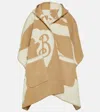 Burberry Catherine Ekd Wool Hooded Cape In Beige