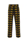 Burberry Wool Trousers Printed Pattern In Pear