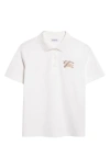 Burberry Priscilla Ekd Cotton Polo In White