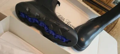 Pre-owned Burberry Prorsum $1500 Men's  Boots Black Limited Edition Sz 13 Authentic In Multicolor
