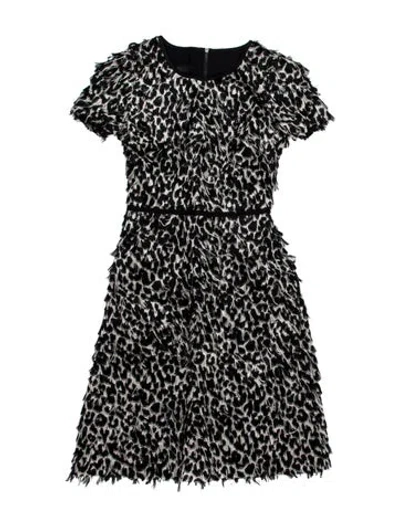 Pre-owned Burberry Prorsum Animal Print Mini Dress W/ Tags In Black