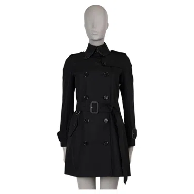 Pre-owned Burberry Prorsum Black Cotton Gaberdine Trench Coat Jacket 4 Xxs