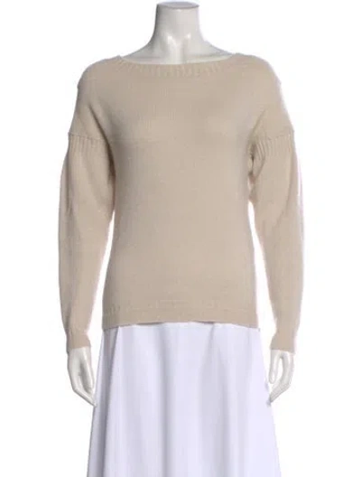 Pre-owned Burberry Prorsum Cashmere Bateau Neckline Sweater In Neutral