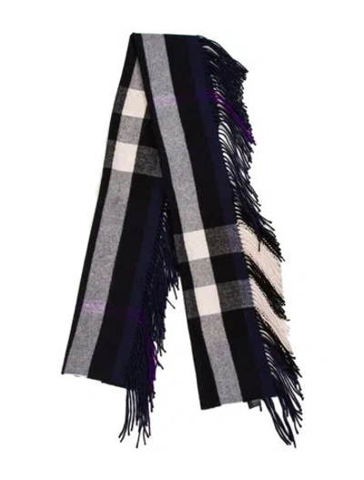 Pre-owned Burberry Prorsum Cashmere Striped Scarf In Multi