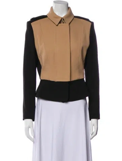 Pre-owned Burberry Prorsum Colorblock Pattern Biker Jacket In Black