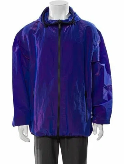 Pre-owned Burberry Prorsum Colorblock Pattern Jacket In Blue