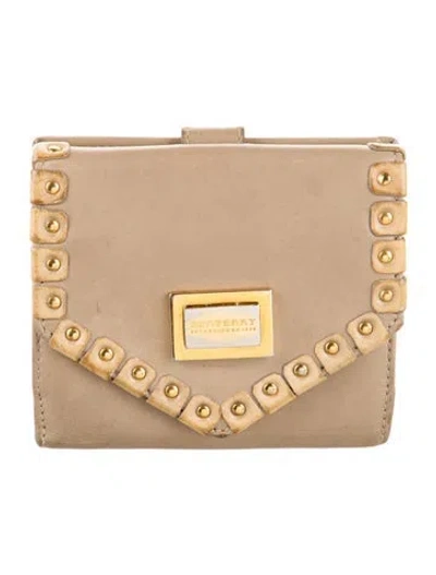 Pre-owned Burberry Prorsum Compact Wallet In Brown